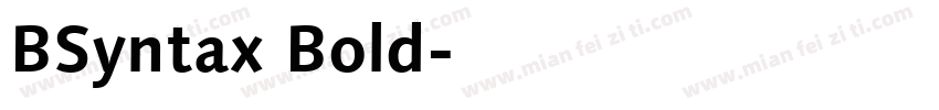 BSyntax Bold字体转换